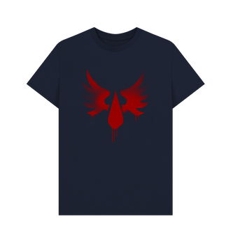 Navy Blue Blood Angels Graffiti Insignia T Shirt