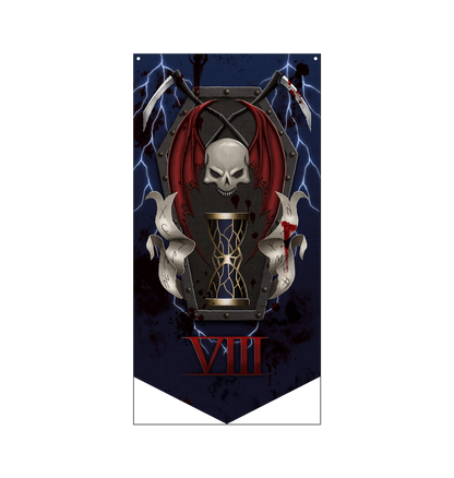 Black Stitching & Eye Lets Printed Banner Front