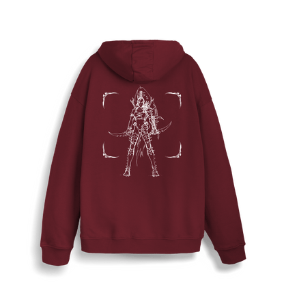 Burgundy Printed Sweater Back