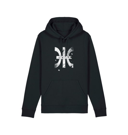 Black Printed Hoody Front