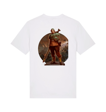 White Printed T-shirt Back