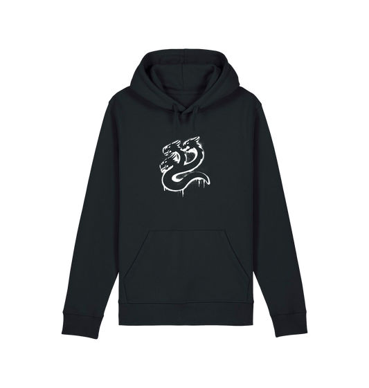 Black Printed Hoody Front
