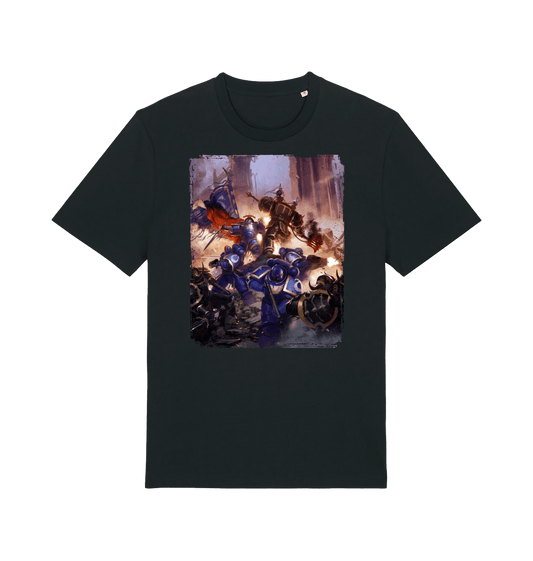 Black Printed T-shirt Front