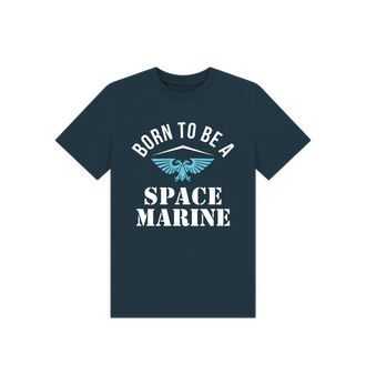 Denim Blue Born To Be A Space Marine Kids T Shirt