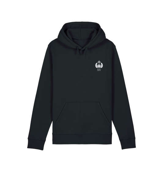 Black Printed Hoody Front