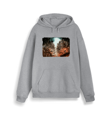 Heather Grey Printed Sweater Front