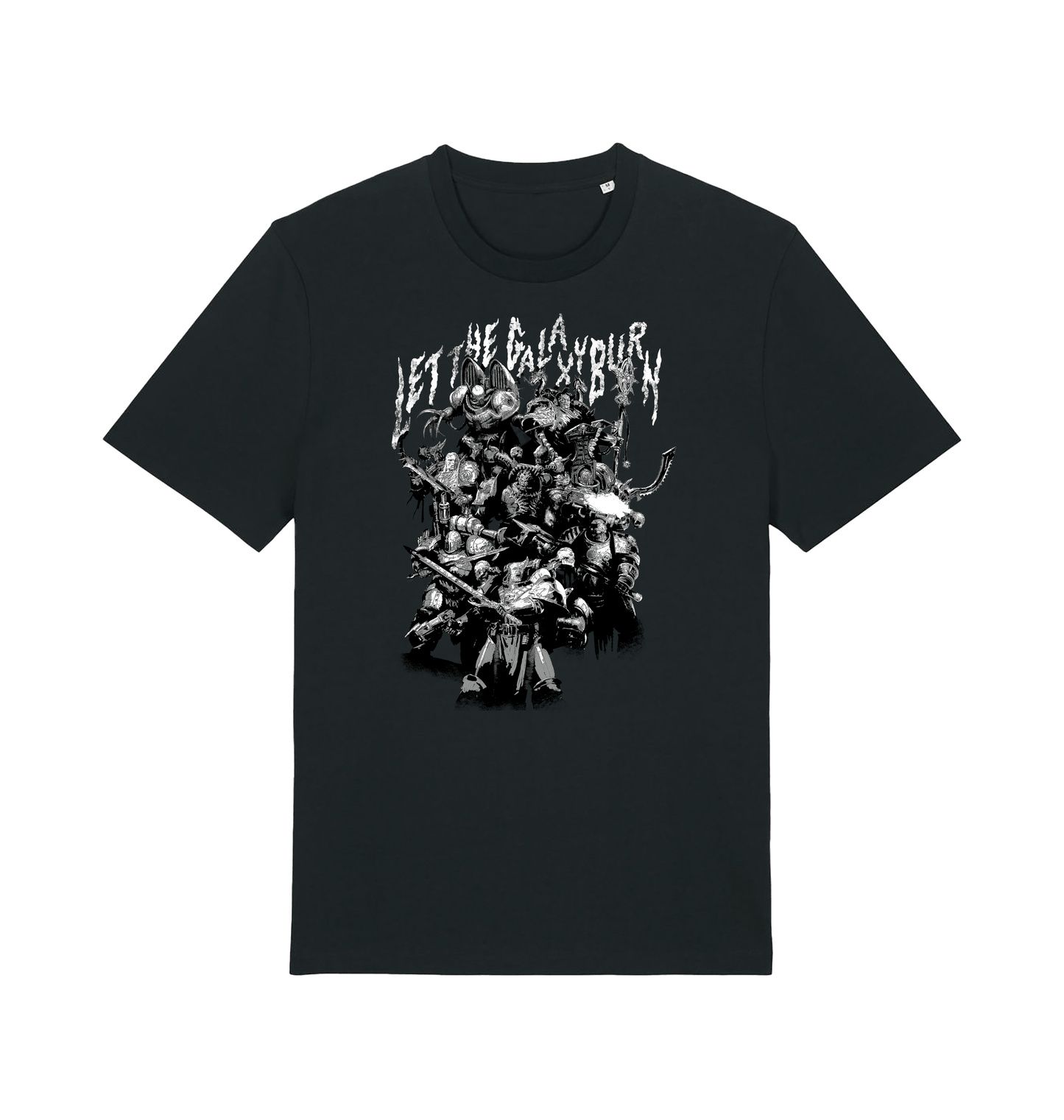 Black Printed T-shirt Front