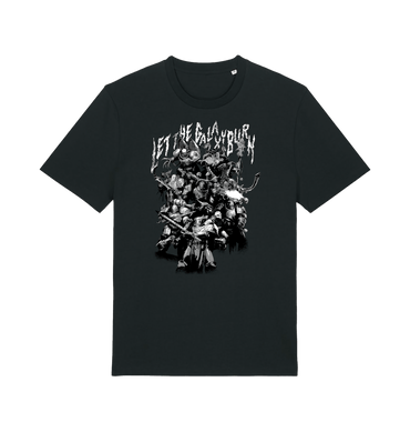 Black Printed T-shirt Front