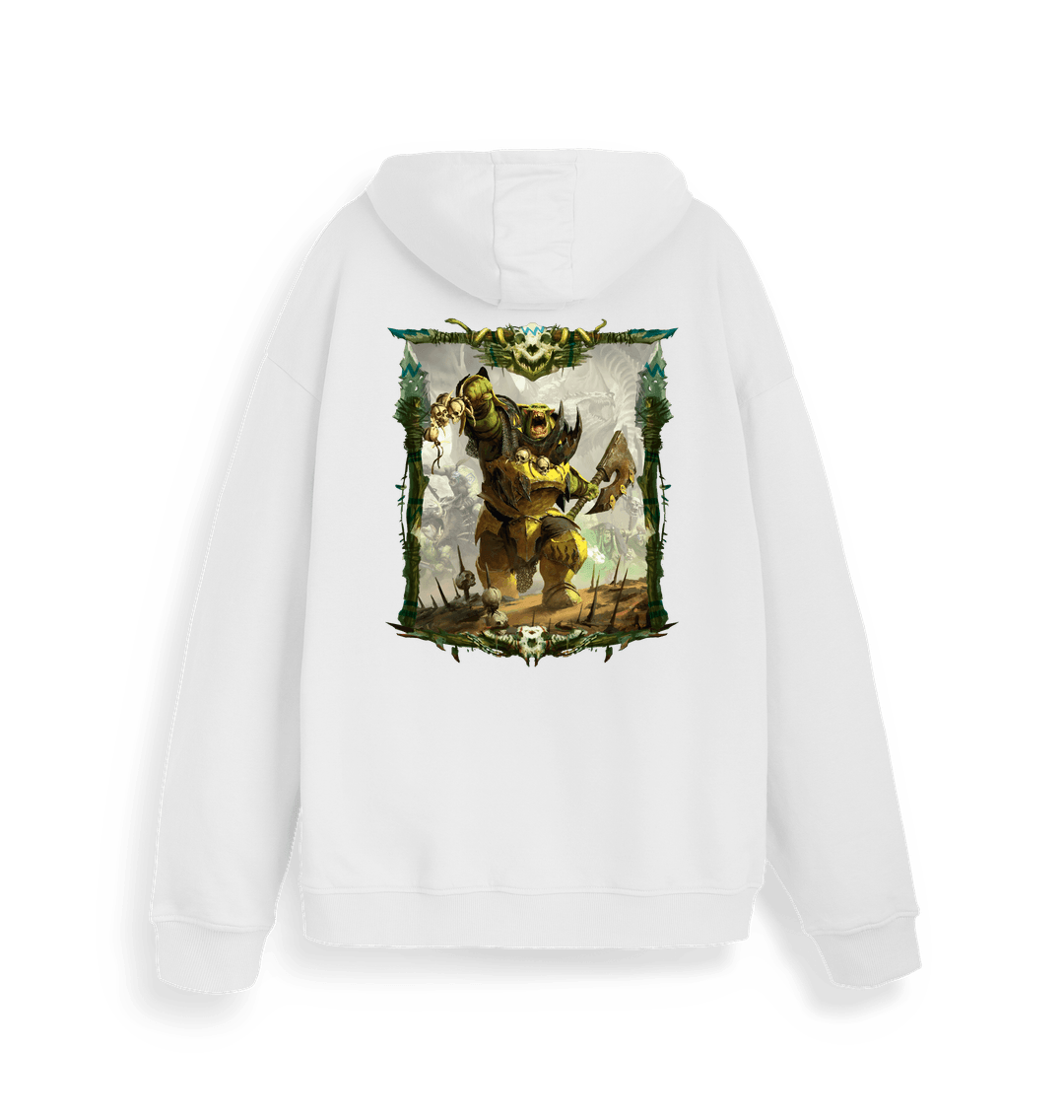 White Printed Sweater Back