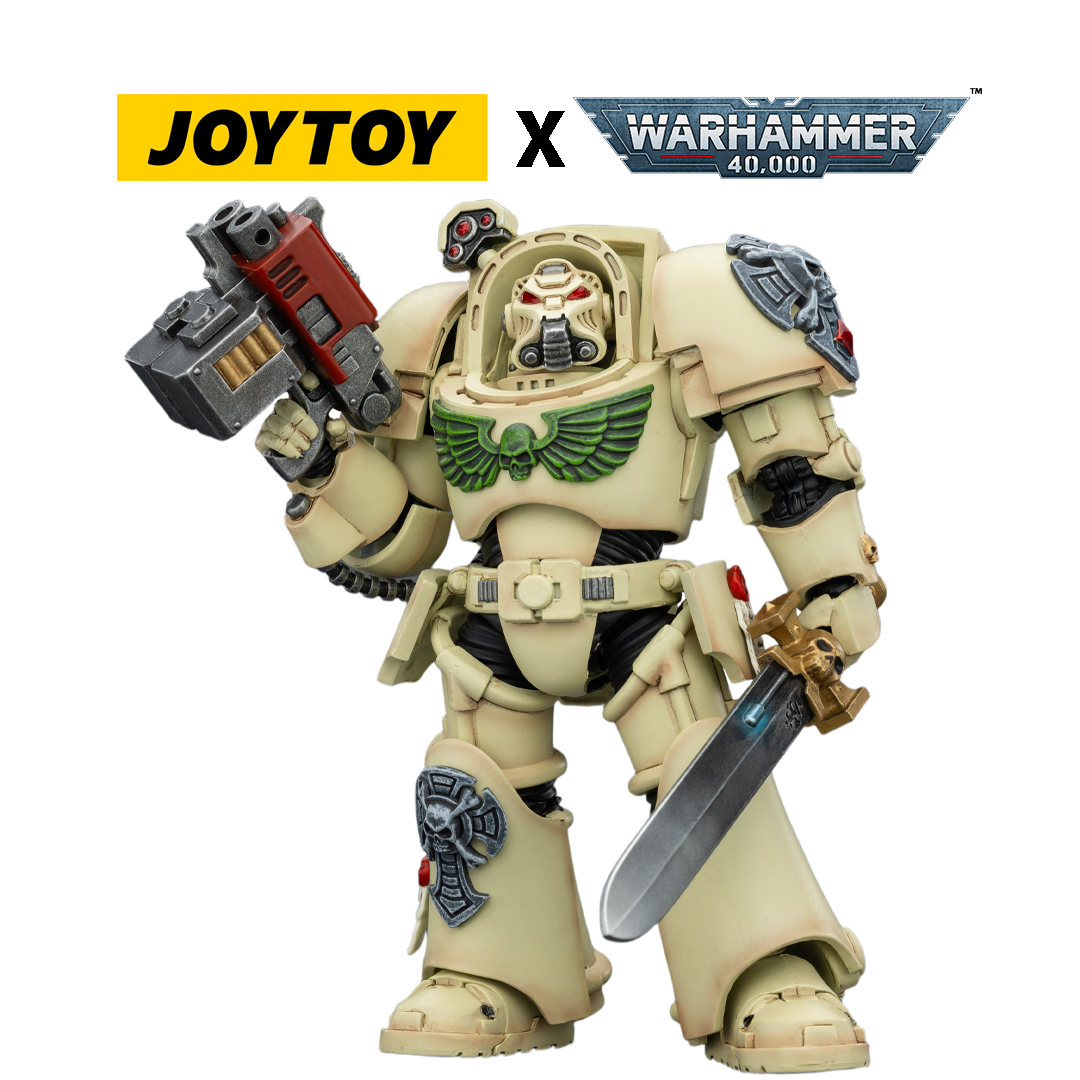 JoyToy Warhammer 40,000 Action Figure - Dark Angels, Terminator 1 with Power Sword and Storm Bolter (1/18 Scale) Preorder