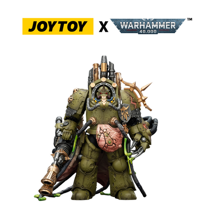 JoyToy Warhammer 40,000 Action Figure - Death Guard, Lord of Virulence with Power Fist and Twin Plague Spewer (1/18 Scale) Preorder