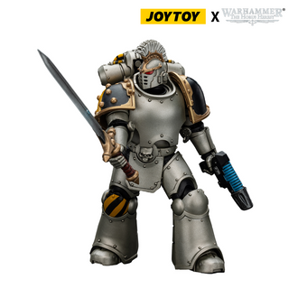 JoyToy Warhammer The Horus Heresy Action Figure - Iron Warriors, Command Squad Chosen with Legion Standard (1/18 Scale) Preorder