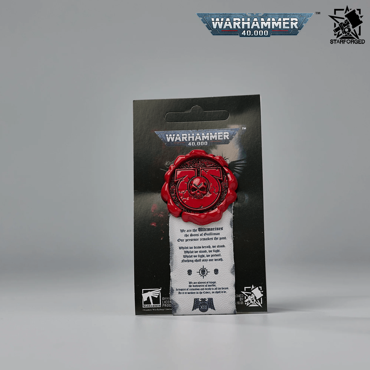Starforged Warhammer 40,000 Ultramarines Purity Seal Brooch