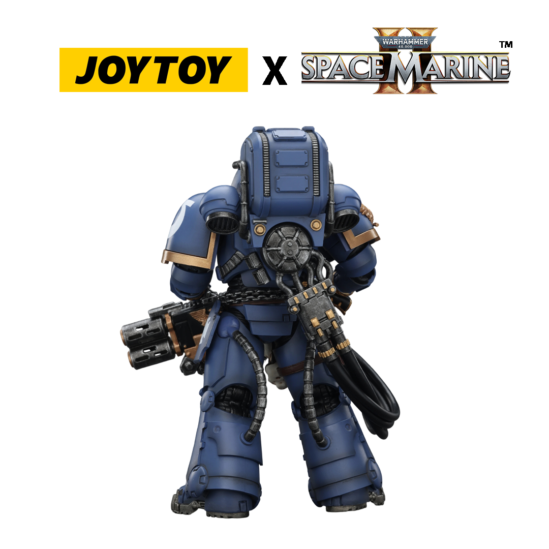 JoyToy Warhammer 40,000 Space Marine 2 Action Figure -  Ultramarines, Heavy Artificer Armour, with Relic Multi-Melta (1/18 Scale) Preorder