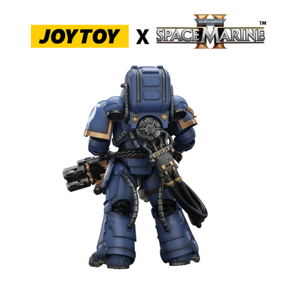 JoyToy Warhammer 40,000 Space Marine 2 Action Figure -  Ultramarines, Heavy Artificer Armour, with Relic Multi-Melta (1/18 Scale) Preorder