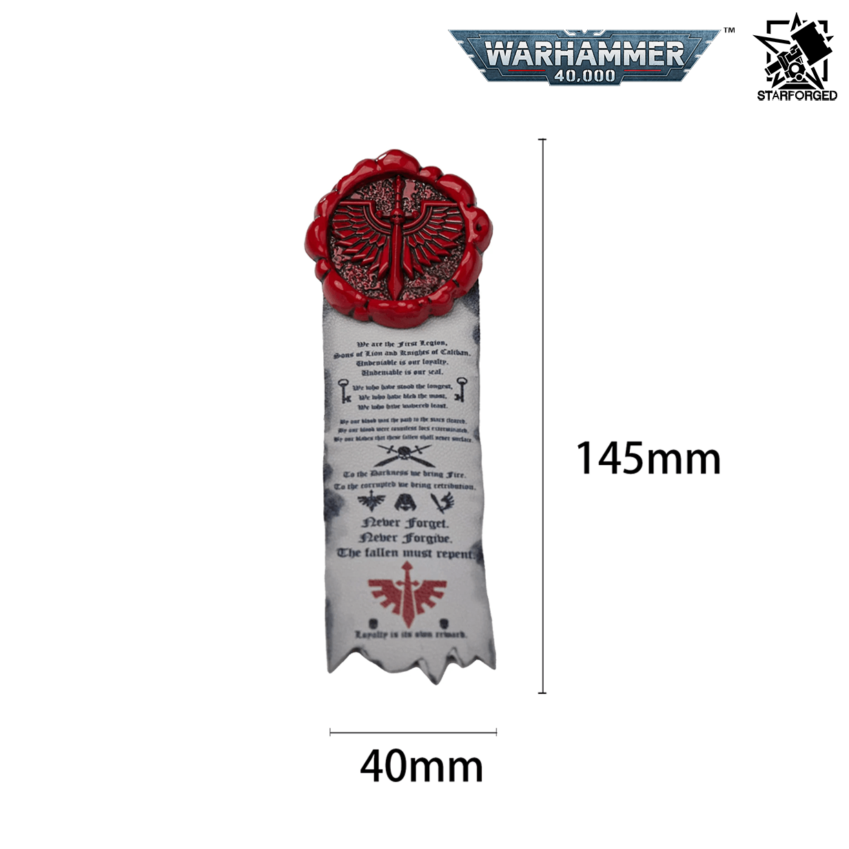 Starforged Warhammer 40,000 Dark Angels Purity Seal Brooch