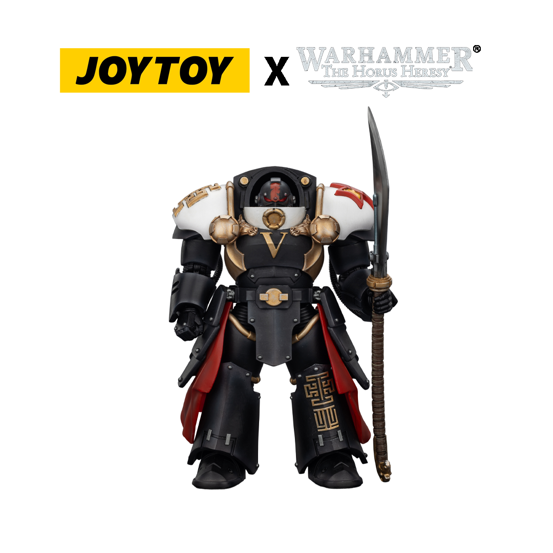 JoyToy Warhammer The Horus Heresy Action Figure - White Scars, Ebon Keshig Terminator 1 with Power Glaive (1/18 Scale) Preorder