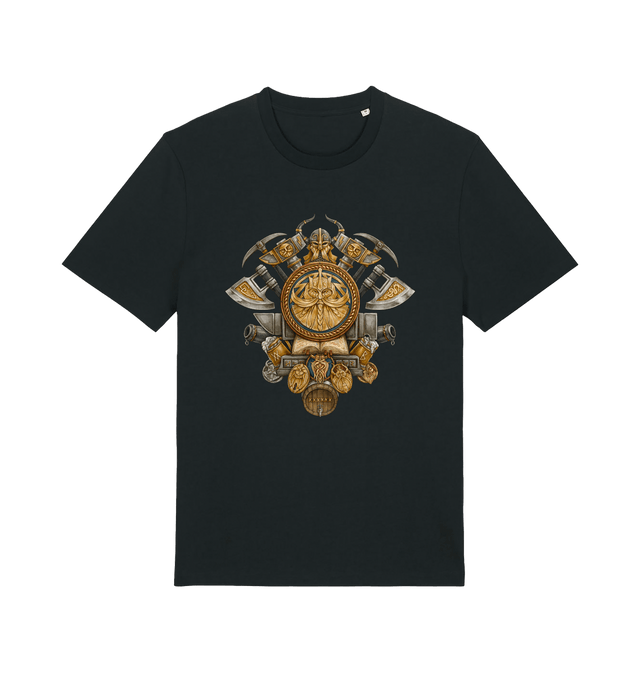 Black Premium Warhammer The Old World Dwarfen Mountain Holds Crest T Shirt