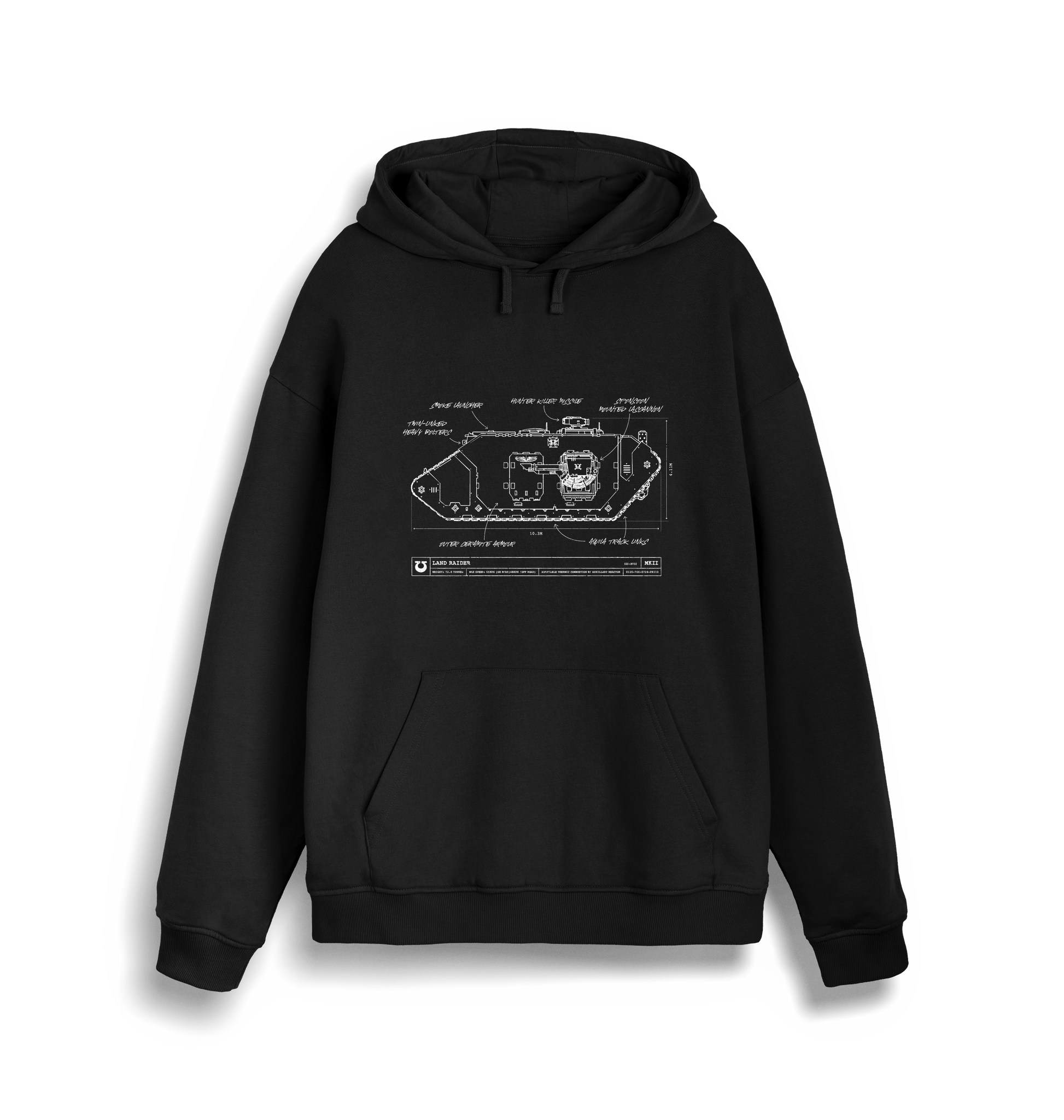 Black Printed Sweater Front