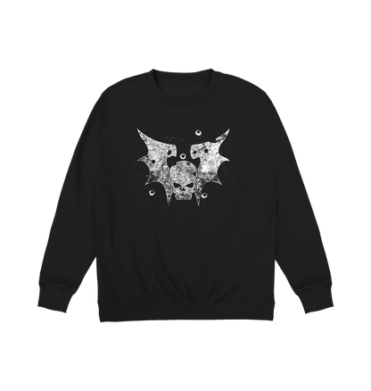 Deep Black Printed Sweater