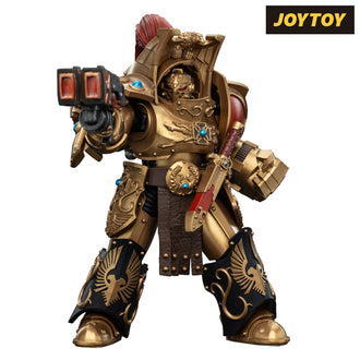 JoyToy Warhammer The Horus Heresy Action Figure - Legio Custodes, Aquilon Terminator Squad, Aquilon Terminator with Adrathic Destructor (1/18 Scale) Preorder