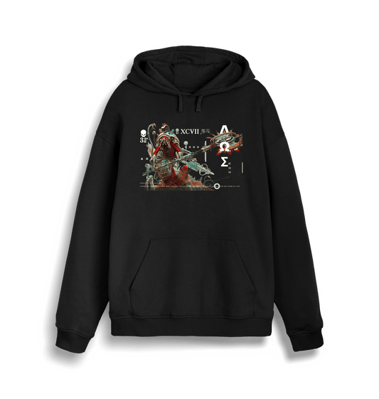 Black Printed Sweater Front