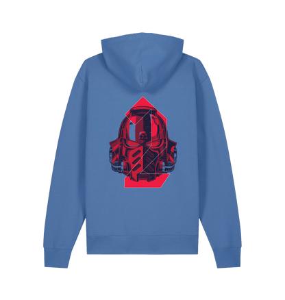 Bright Blue Printed Sweater Back