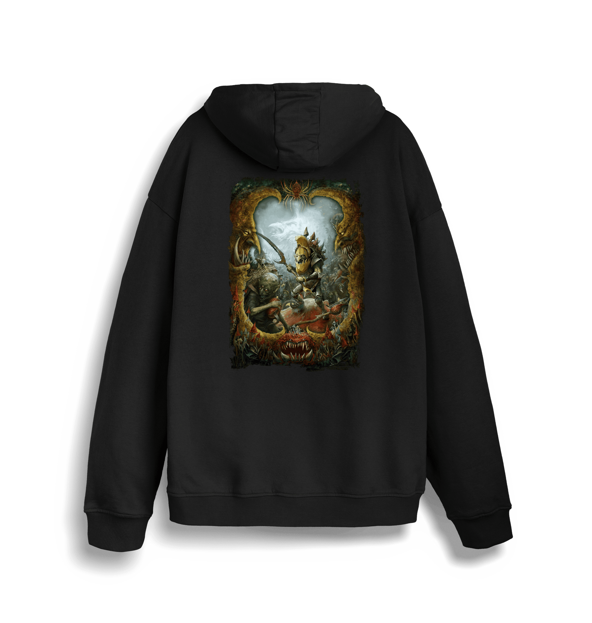 Black Printed Sweater Back