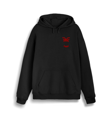 Black Printed Sweater Front