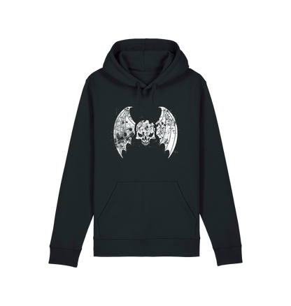 Black Printed Hoody Front