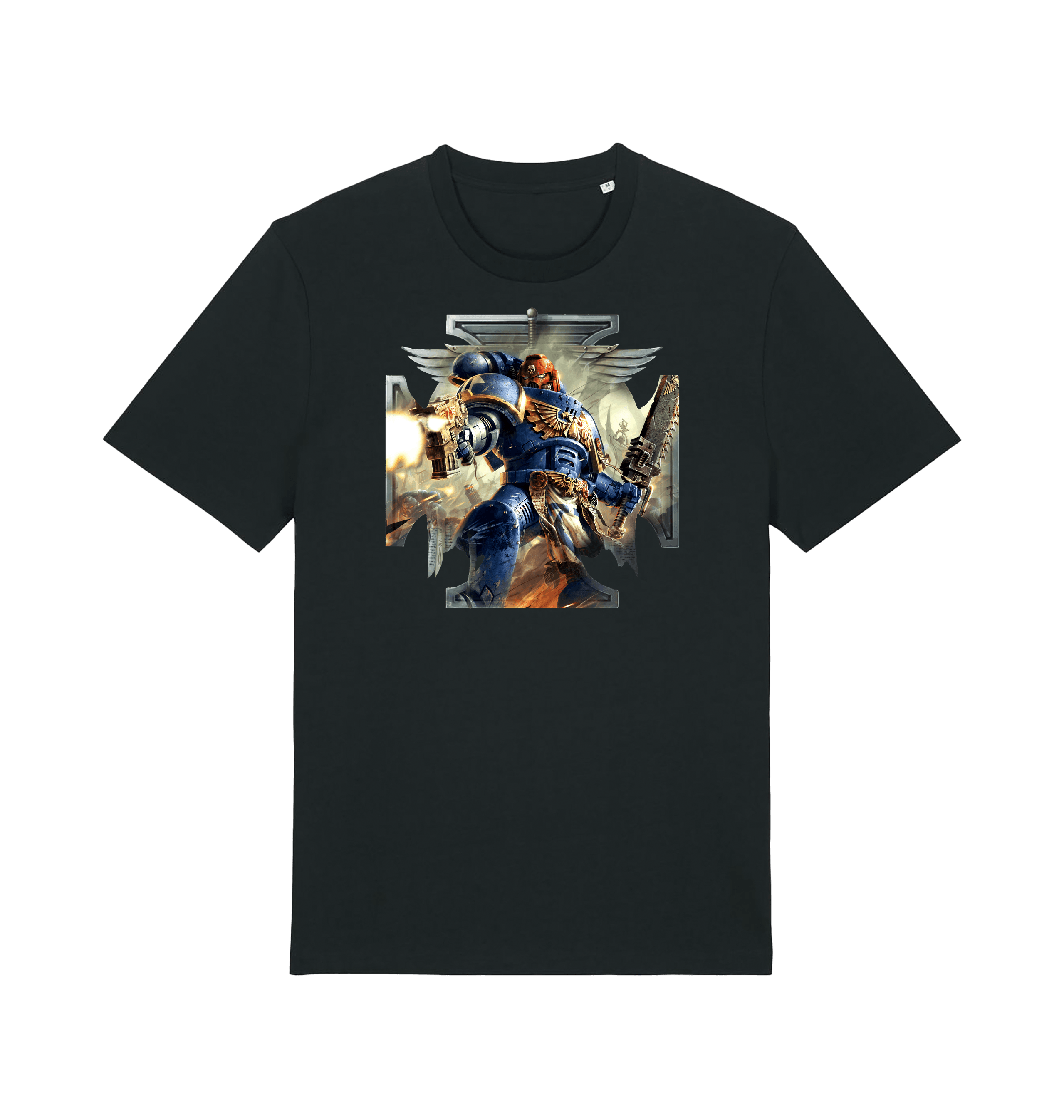 Black Printed T-shirt Front