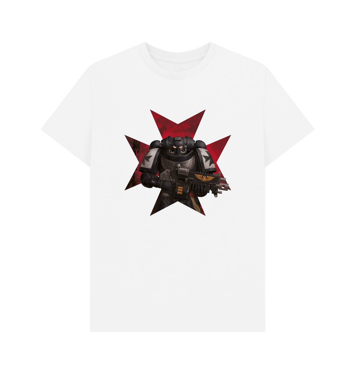 White Primaris Black Templar White T Shirt