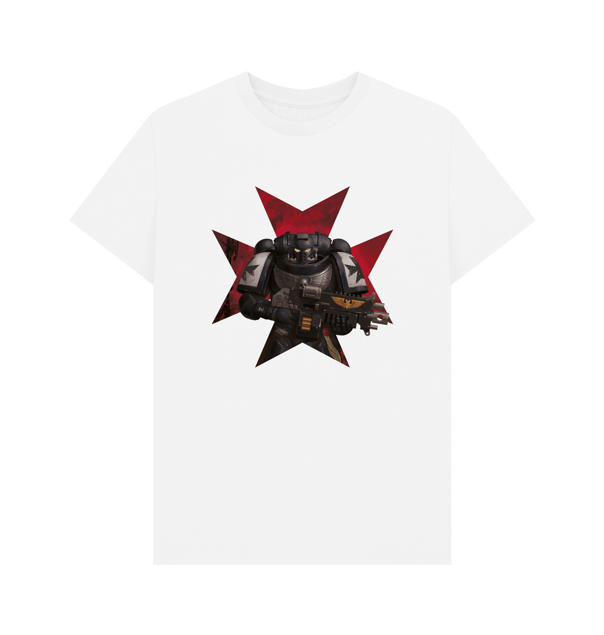 White Primaris Black Templar White T Shirt