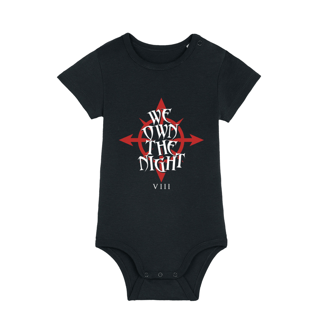 Black Printed baby grow