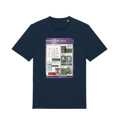 French Navy Printed T-shirt Front