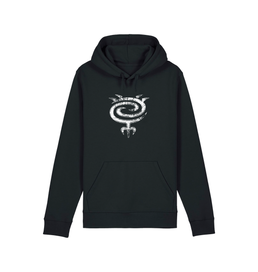 Black Printed Hoody Front