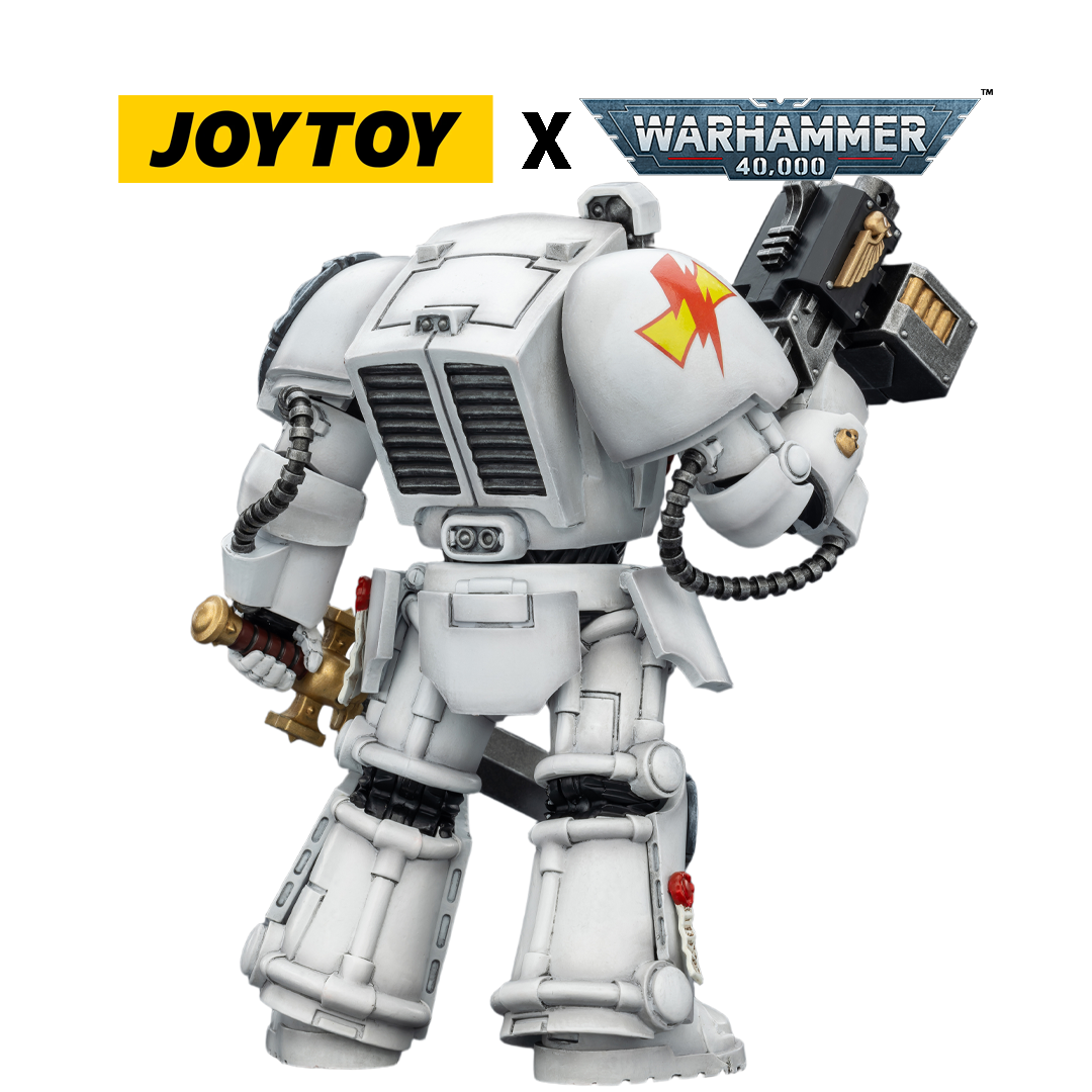 JoyToy Warhammer 40,000 Action Figure - White Scars, Terminator 1 with Power Sword and Storm Bolter (1/18 Scale) Preorder