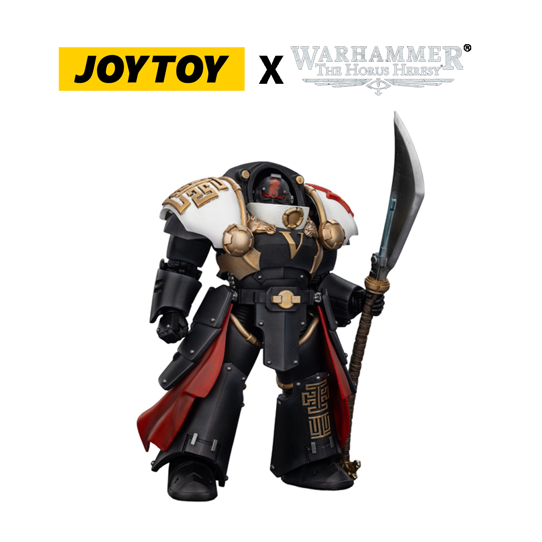 JoyToy Warhammer The Horus Heresy Action Figure - White Scars, Ebon Keshig Terminator 1 with Power Glaive (1/18 Scale) Preorder