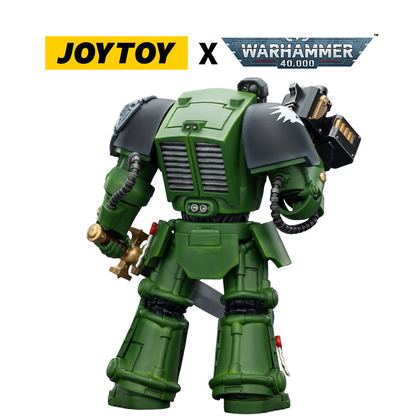 JoyToy Warhammer 40,000 Action Figure - Salamanders, Terminator 1 with Power Sword and Storm Bolter (1/18 Scale)
