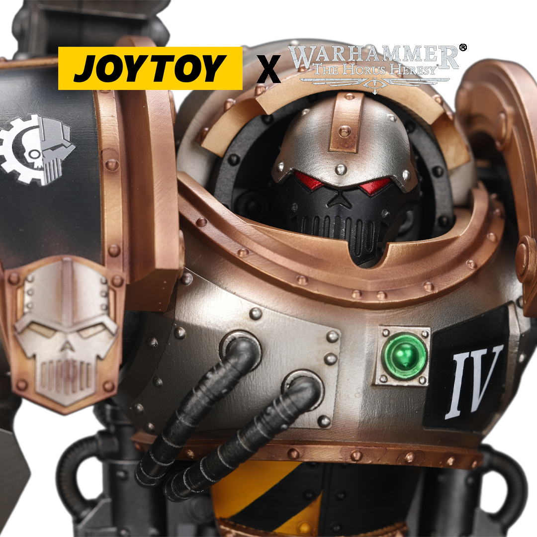 JoyToy Warhammer The Horus Heresy Action Figure - Iron Warriors, Iron Circle Domitar-Ferrum Class Battle-automata with Karceri Battle Shield and Graviton Crusher (1/18 Scale) Preorder