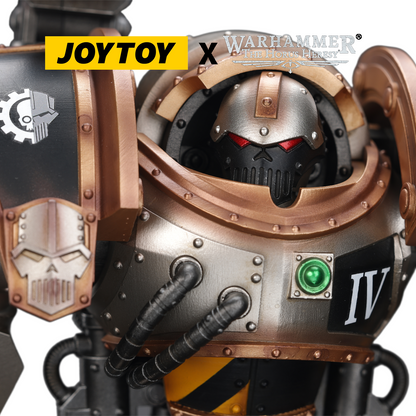 JoyToy Warhammer The Horus Heresy Action Figure - Iron Warriors, Iron Circle Domitar-Ferrum Class Battle-automata with Karceri Battle Shield and Graviton Crusher (1/18 Scale) Preorder
