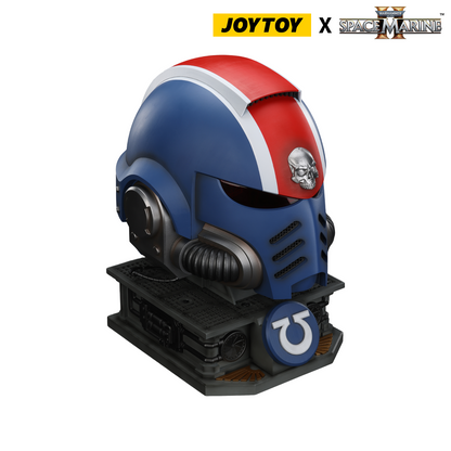 JoyToy Warhammer 40,000: Space Marine 2 Lieutenant Titus’ Mk X Helmet With Stand (1:1 Scale)