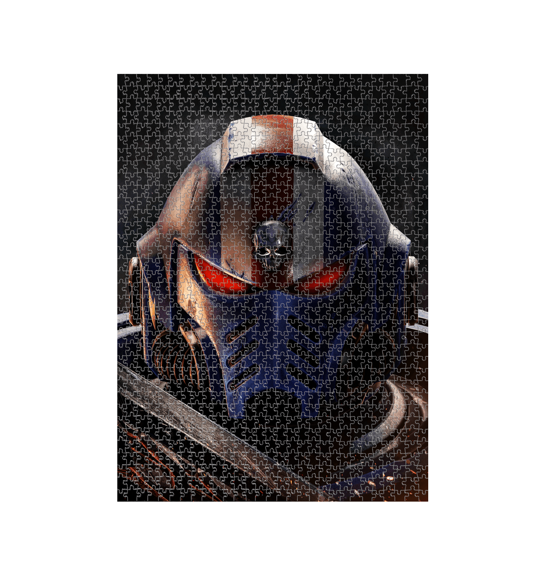 White Warhammer 40,000: Space Marine 2 Titus' Helm 1000 Piece Jigsaw Puzzle