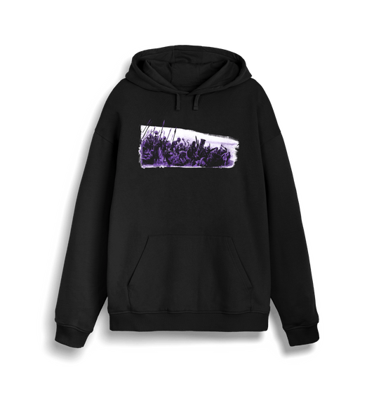 Black Printed Sweater Front