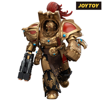 JoyToy Warhammer The Horus Heresy Action Figure - Legio Custodes, Aquilon Terminator Squad, Aquilon Terminator with Adrathic Destructor (1/18 Scale) Preorder