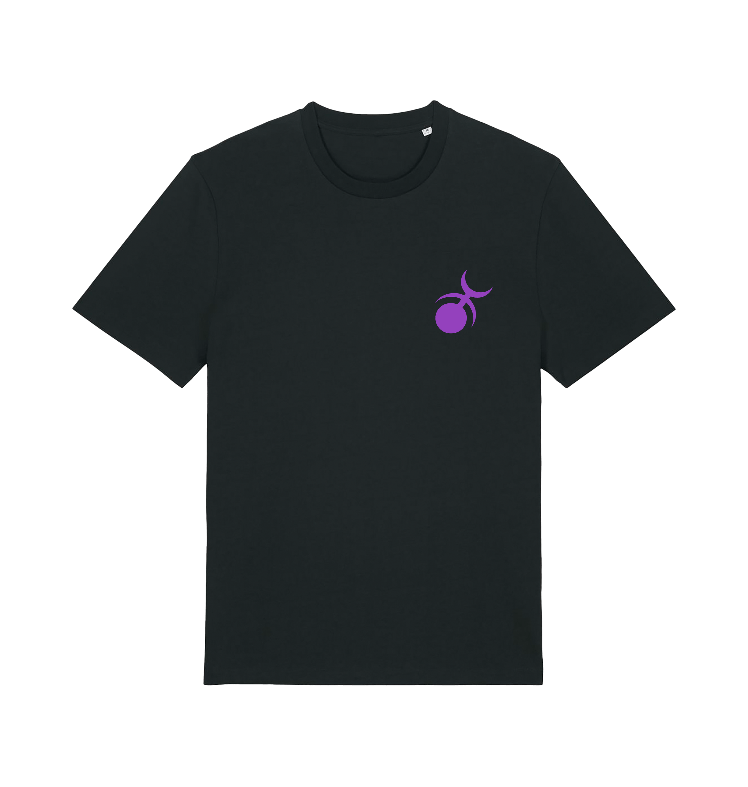 Black Printed T-shirt Front