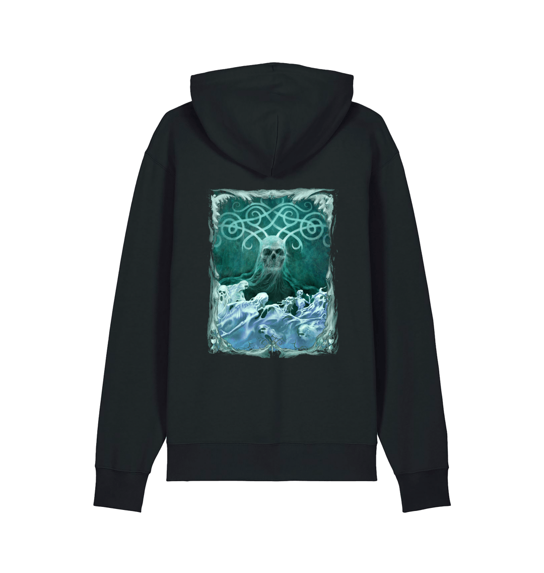 Black Printed Sweater Back