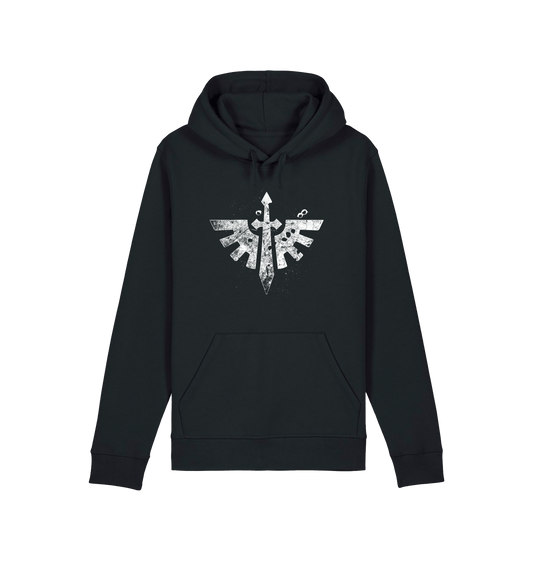 Black Printed Hoody Front