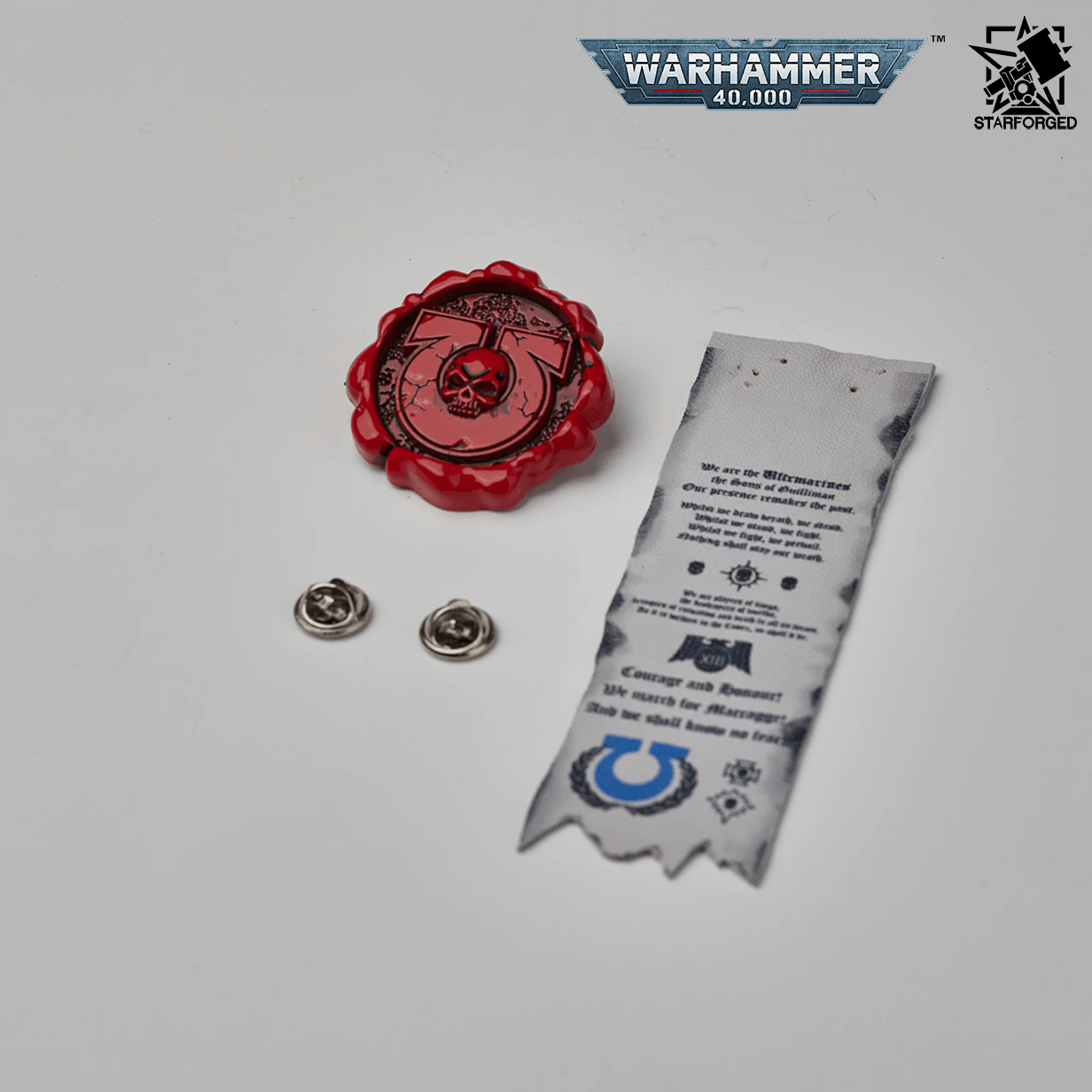Starforged Warhammer 40,000 Ultramarines Purity Seal Brooch
