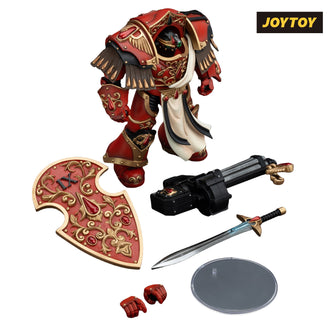 JoyToy Warhammer The Horus Heresy Action Figure - Blood Angels, Crimson Paladin with Iliastus Assault Cannon (1/18 Scale) Preorder